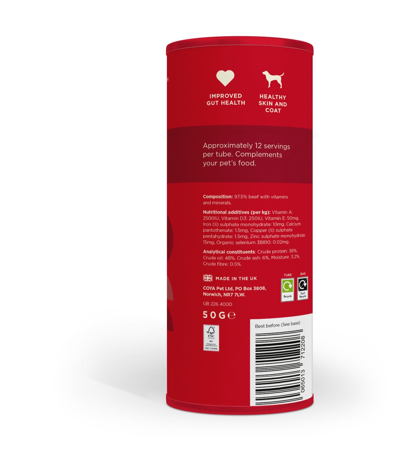 Coya Freeze-Dried Raw Food Topper - Beef Flavour