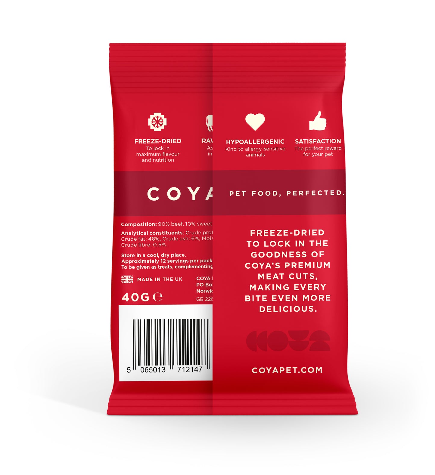 Coya Freeze-Dried Raw Treats - Beef Flavour