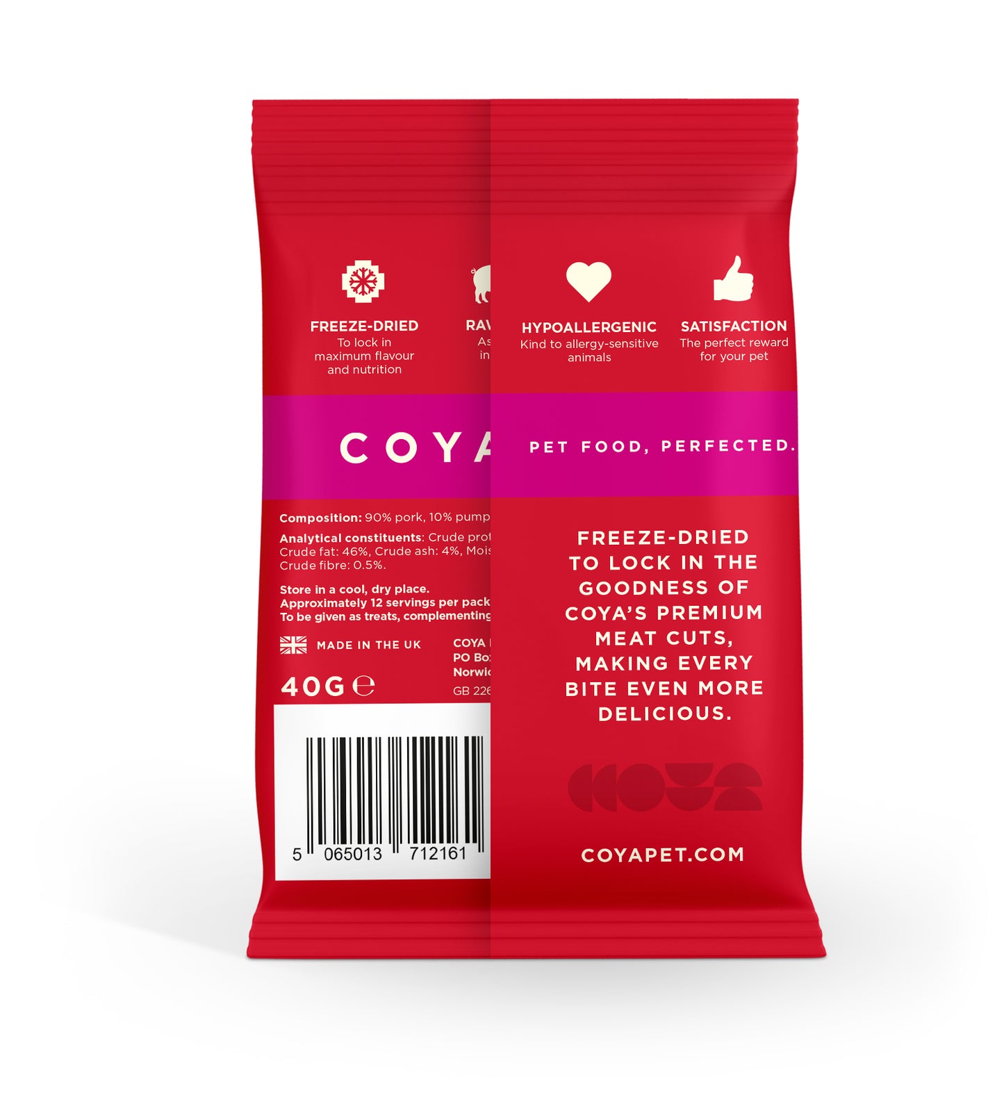 Coya Freeze-Dried Raw Treats - Pork Flavour