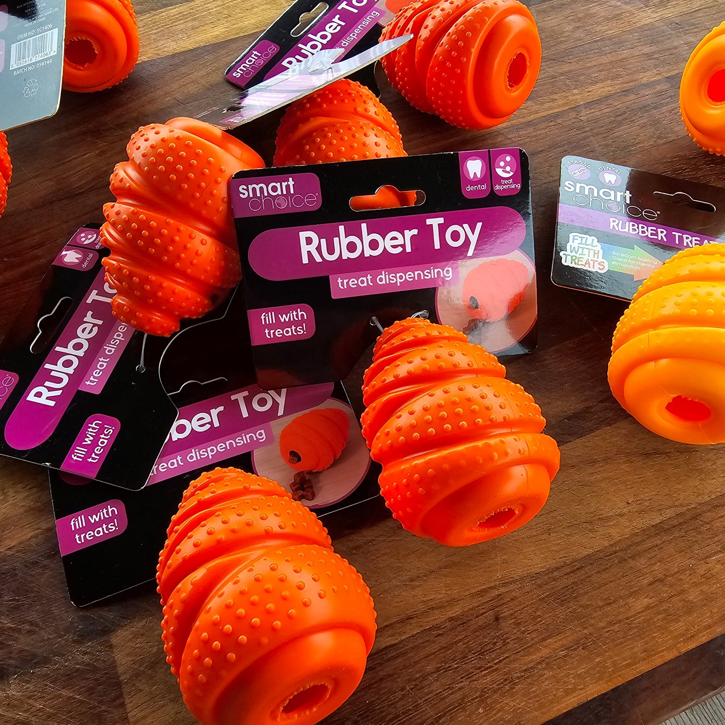 Rubber treat toy