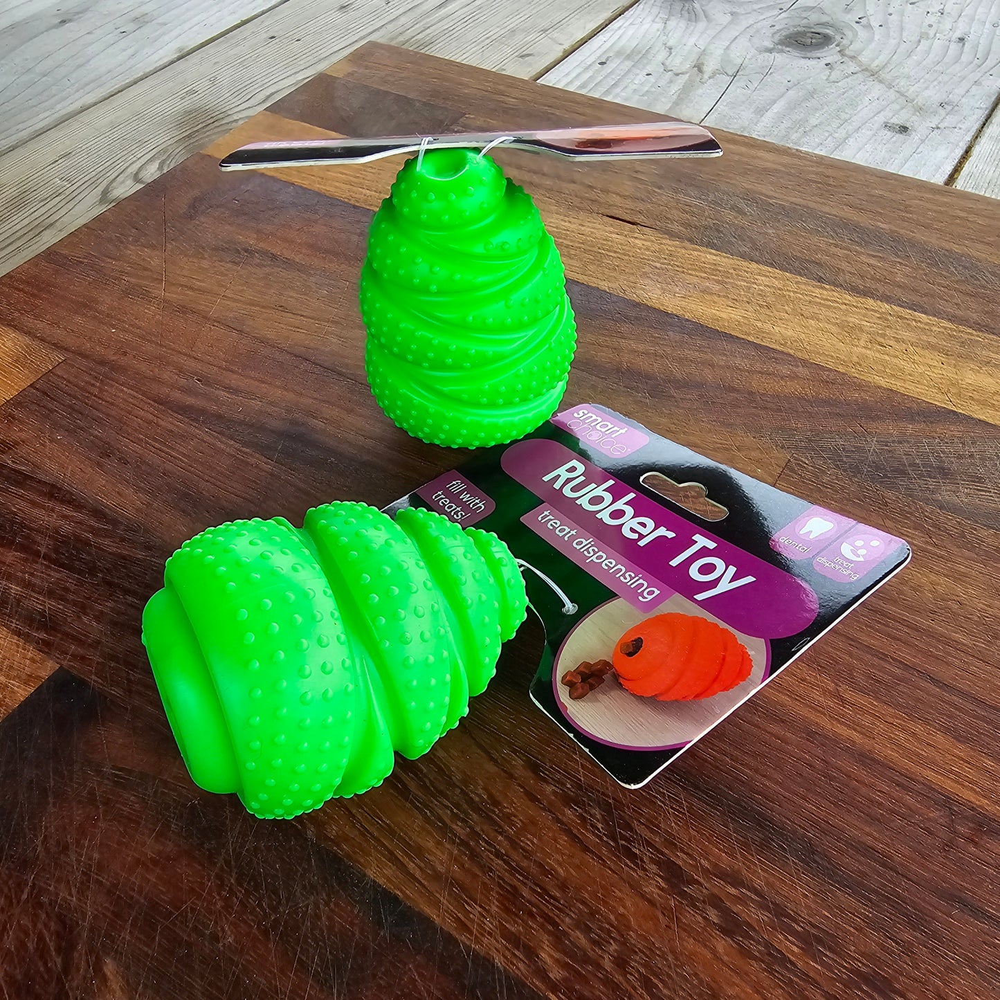 Rubber treat toy